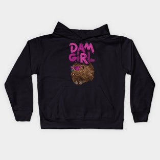 Dam Girl Beaver Kids Hoodie